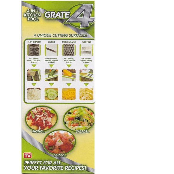 Grate 4 Kitchen Tool 4-in-1 Unique Cutting Surfaces - Picture 4 of 4